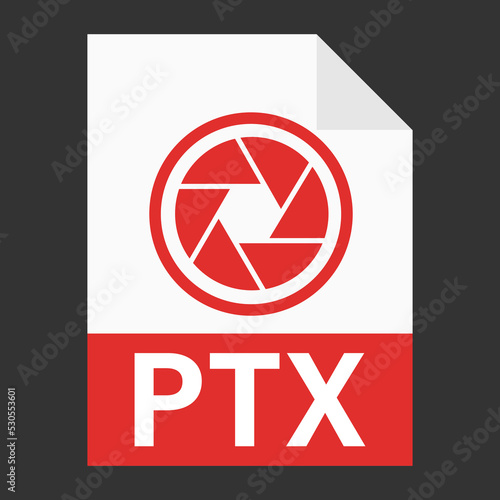 Free Download Modern flat design of PTX file icon for web - GFXLoad