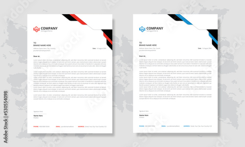Corporate and clean letterhead design