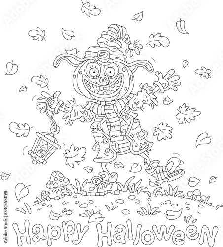 Happy Halloween card of a f...
