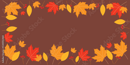 Autumn background, leaves vector, fall background, autumn card