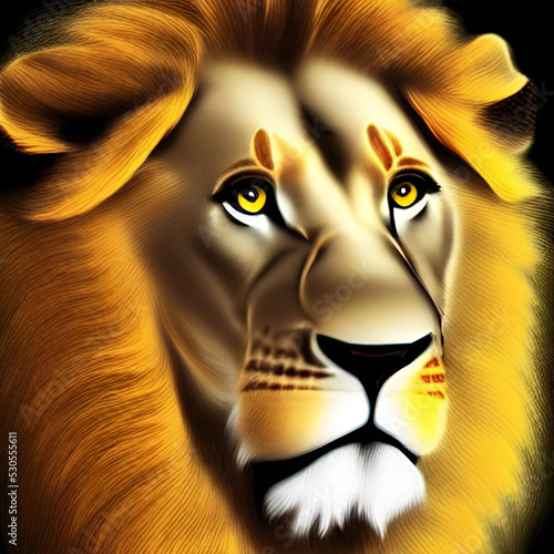 portrait of a lion