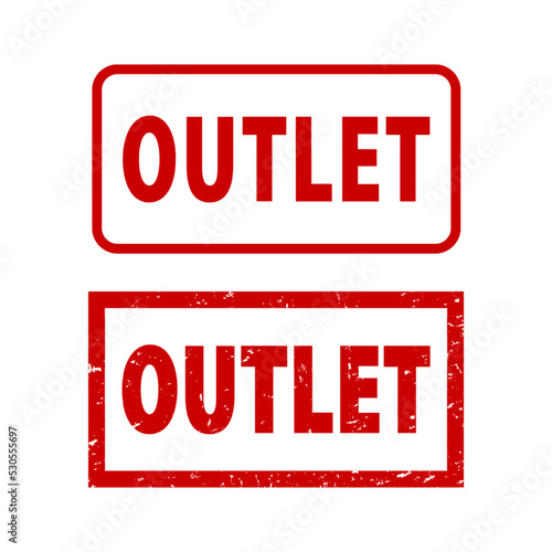 OUTLET：英語の角形ゴム印セット（かすれた文字）