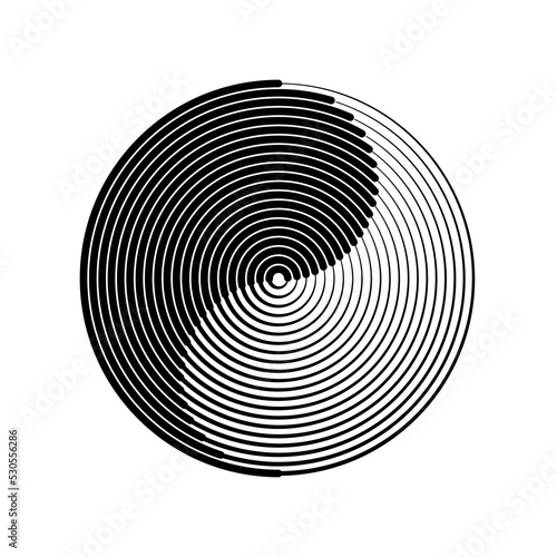 Circle of radius became Yin and Yang