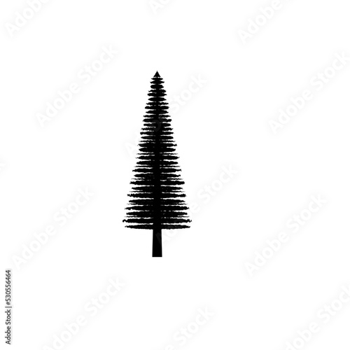 Tree symbol. Spruce, needles, Christmas tree. Vector graphics