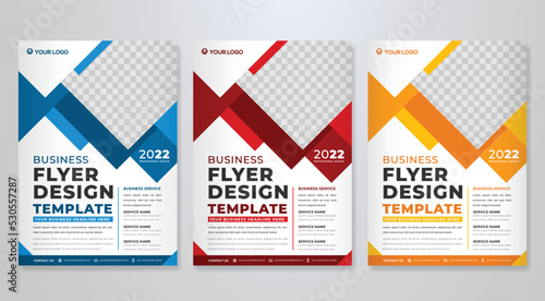 business flyer template design with minimalist concept and clea style use for corporate ads and business profile	
