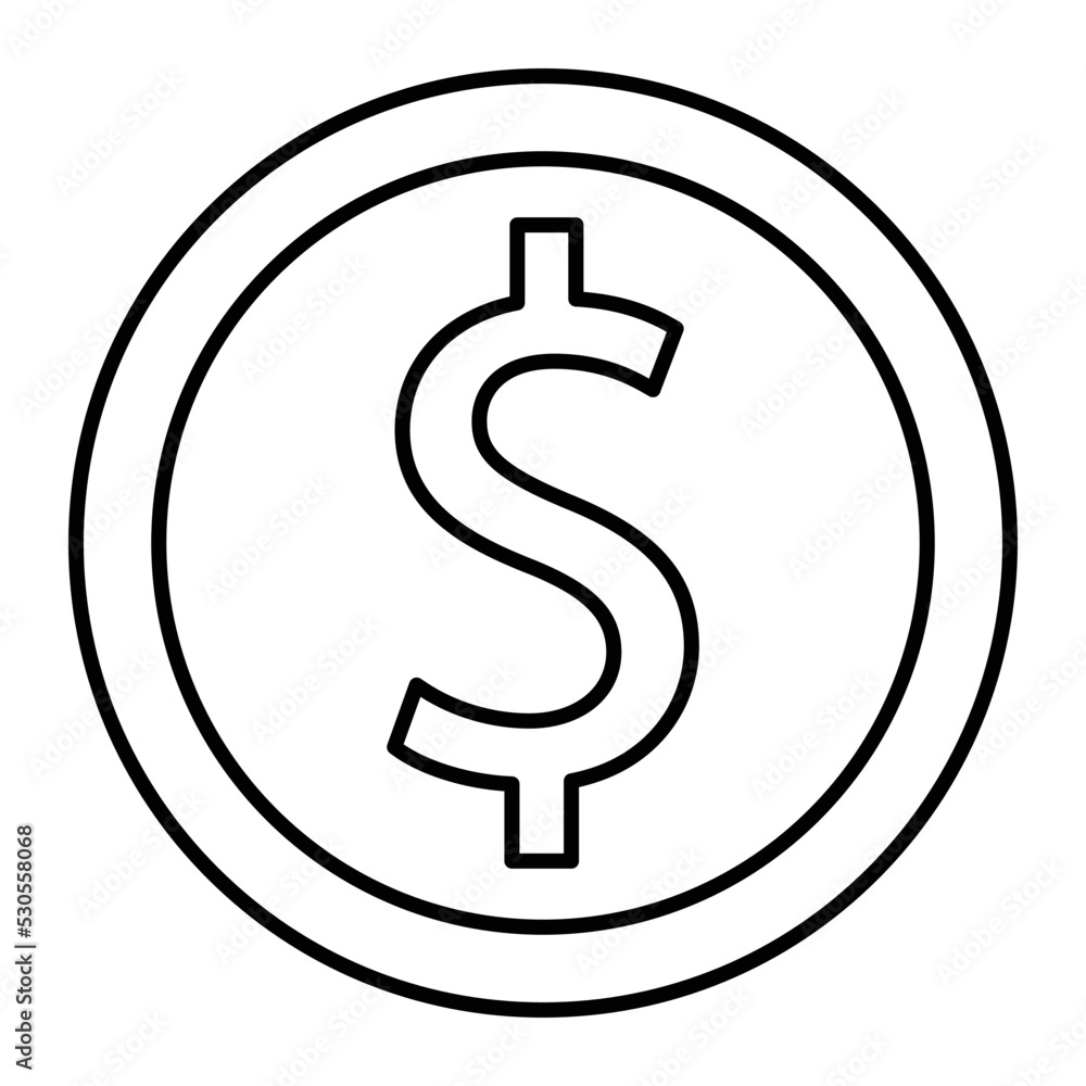 Dollar Icon Coin