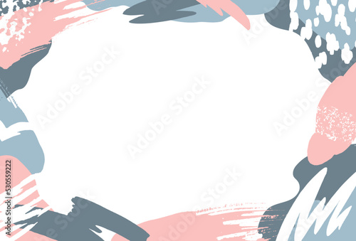 くすみカラーのモダンなペイントブラッシュフレーム