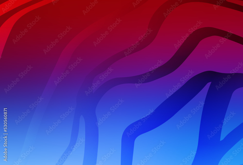 Obraz premium Light Blue, Red vector glossy abstract layout.