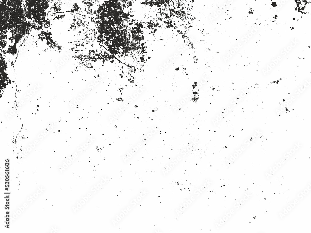Abstract vector noise. Small particles of debris and dust. Distressed uneven background. Grunge texture overlay with rough and fine grains isolated on white background. Vector illustration.	