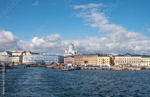Helsinki  capital of Finland seen from the sea