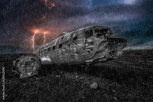 фотография Douglas Dakota DC-3 C 117 Aircraft wreck  in Iceland