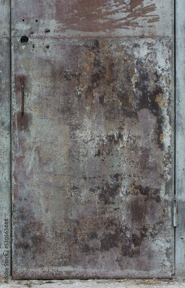 Texture of an old iron door.