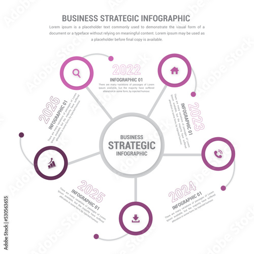 Editable Business Strategic Infographic Illustration
