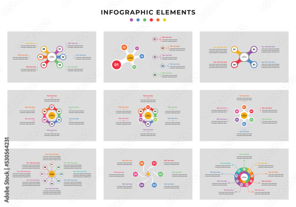 Colorful Infographic Elements Collection