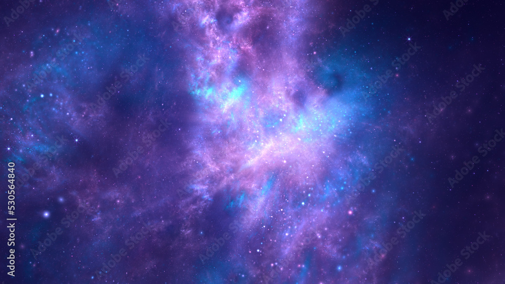 Abstract fractal art background which perhaps suggests gaseous clouds and stars in space.