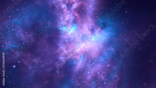 Abstract fractal art background which perhaps suggests gaseous clouds and stars in space.