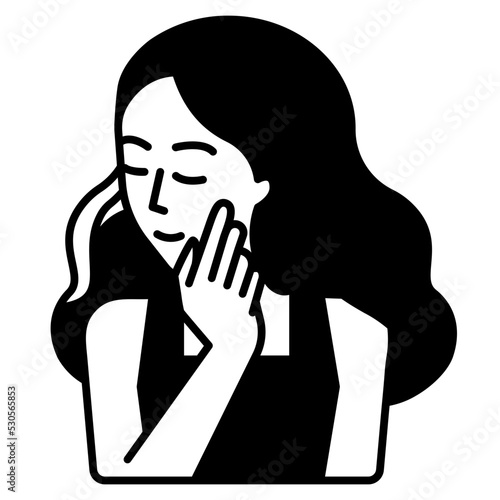 woman glyph icon