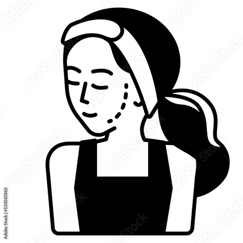 woman glyph icon