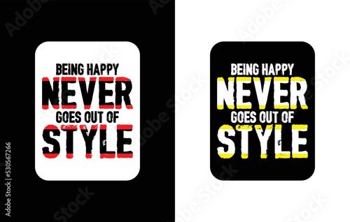 Creative typography sticker t-shirt design premium vector template