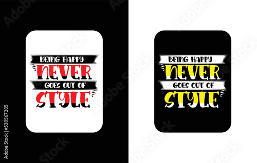 Creative typography sticker t-shirt design premium vector template