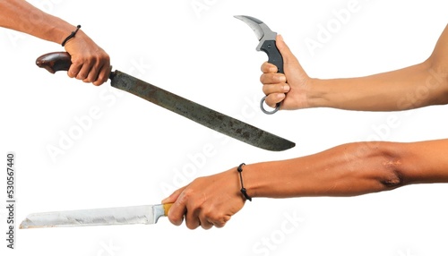 Фотография illustrative stock photo of hands holding knife