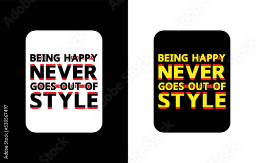Creative typography sticker t-shirt design premium vector template