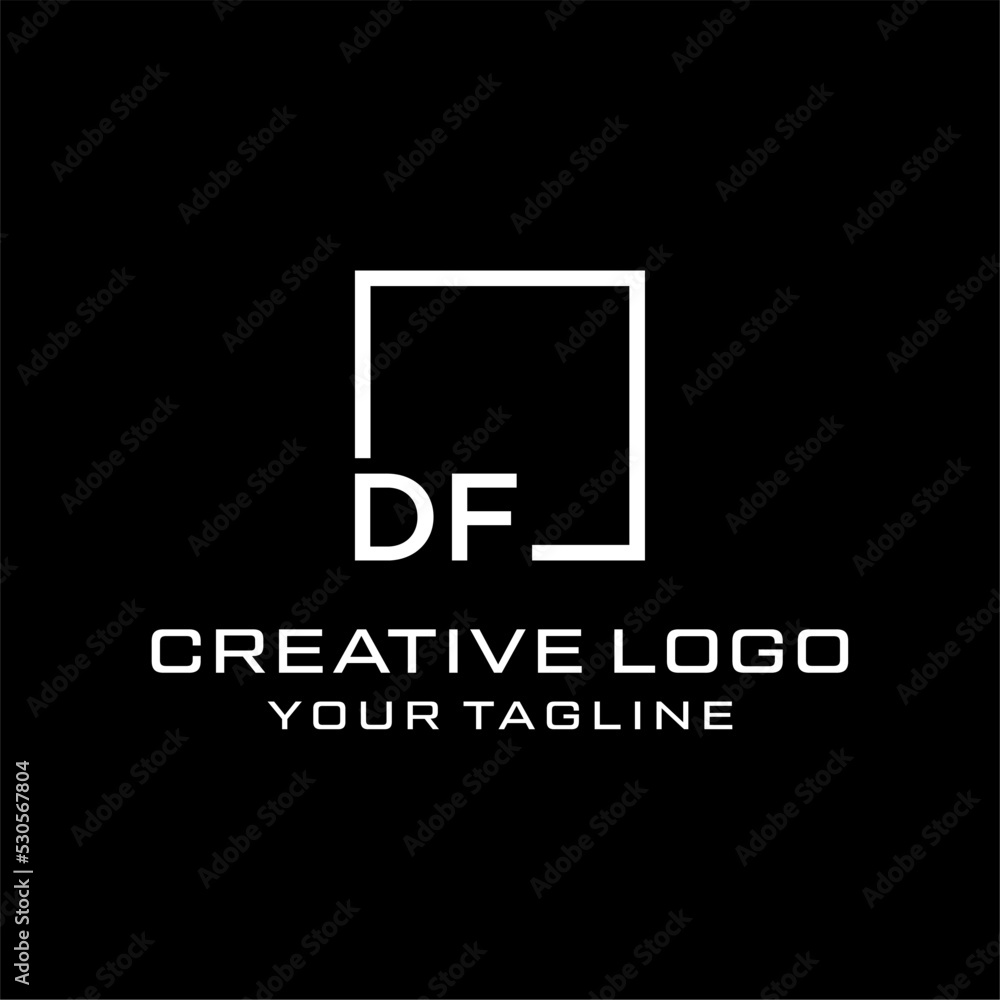 Creative letter df logo design vektor Creative letter df logo design vektor
