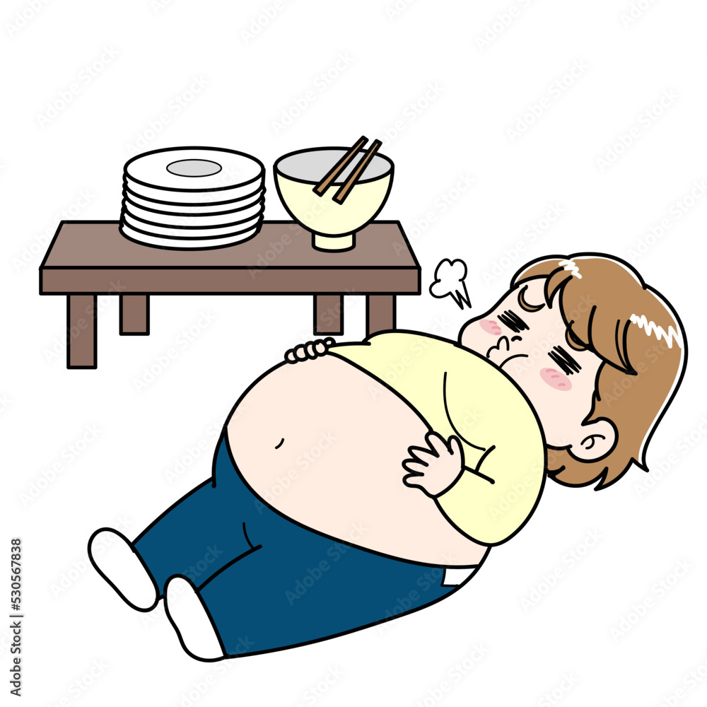 食べ過ぎた女性のイラスト Stock ベクター Adobe Stock 食べ過ぎた女性のイラスト Stock ベクター Adobe Stock