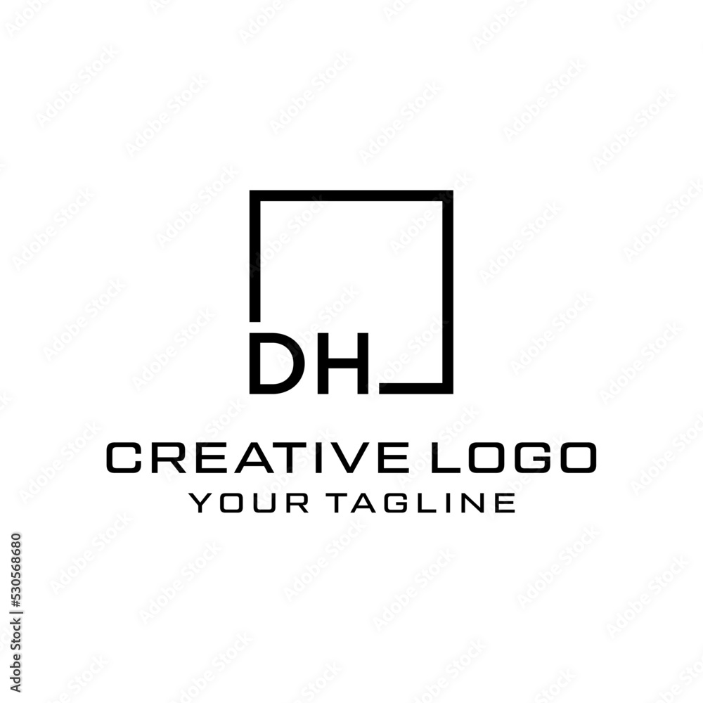  Creative letter dh logo design vektor
