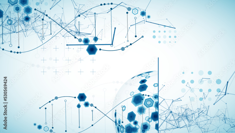 Abstract futuristic background for design works..Science template, wallpaper or banner with a DNA molecules. Abstract futuristic background for design works..Science template, wallpaper or banner with a DNA molecules.