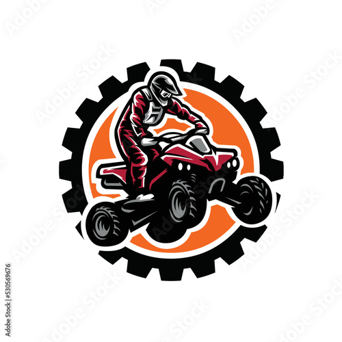 ATV Extreme Buggy Racing Sport Illustration Vector Isolated
