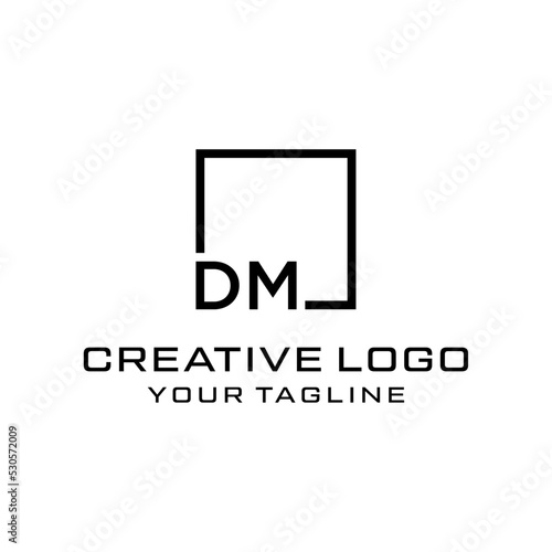 Creative letter dm logo design vektor	
