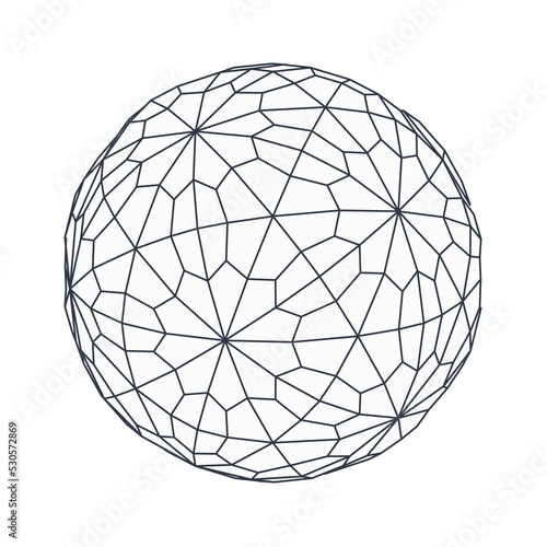 Abstract globe design. 3d network illustration
