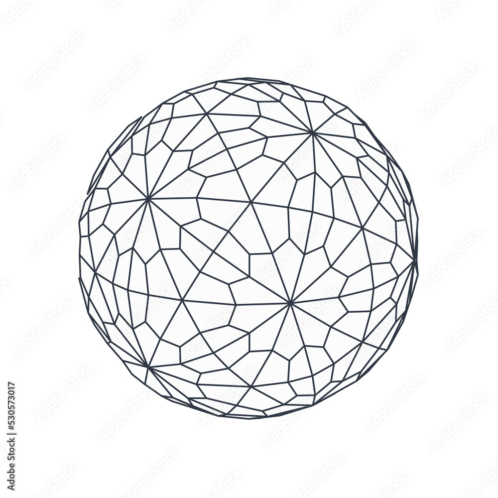 Wireframe sphere isolated. Futuristic tech globe. Wireframe sphere isolated. Futuristic tech globe.