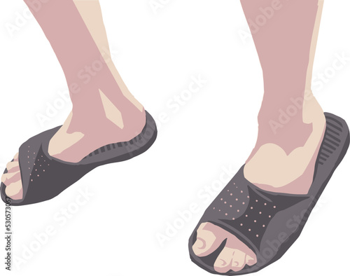 サンダルを履く足のベクターイラスト3