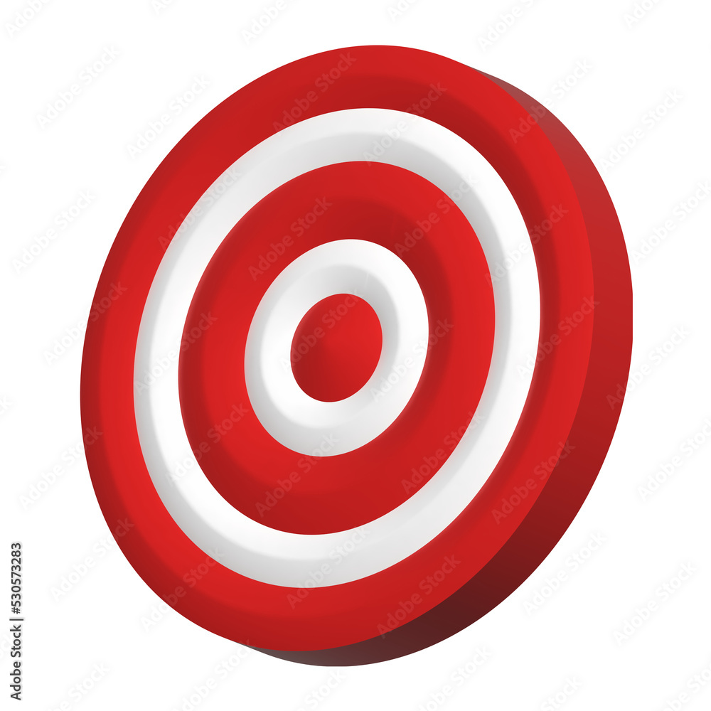 Fototapeta premium 3D Realistic target icon. Goal achievement. Target customer concept.
