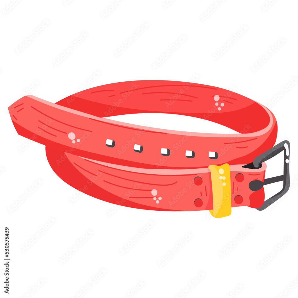 A customizable flat sticker of belt A customizable flat sticker of belt