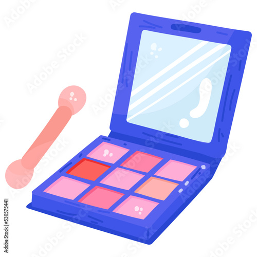 A handy flat sticker of eyeshadow kit 
