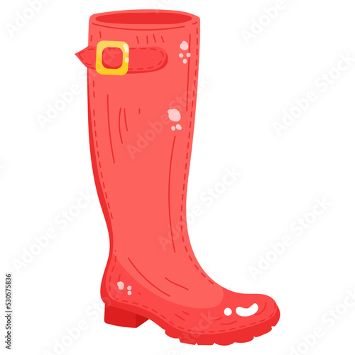 Premium flat sticker icon of long boot 