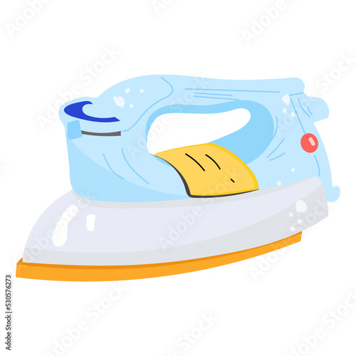 Download flat sticker icon of iron 
