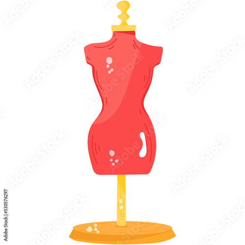 Modern flat sticker icon of mannequin