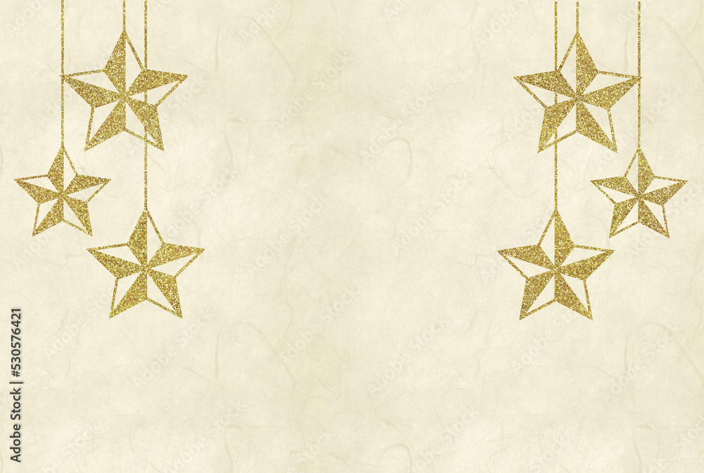 Obraz premium white vintage paper background with gold stars