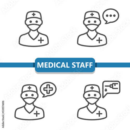 Medical Staff Icons - Doctor, Surgeon