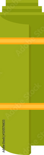 Travel yoga mat Camping Equipment icon. Vector illustration