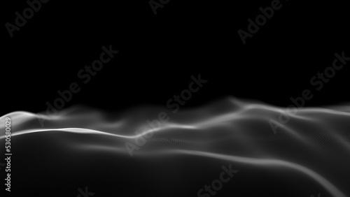 Technology background wave. Data technology abstract futuristic illustration. Big data visualization abstract wave.
