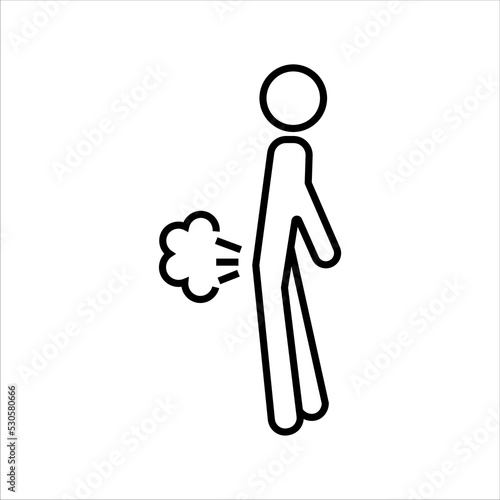 man farted icon vector illustration symbol