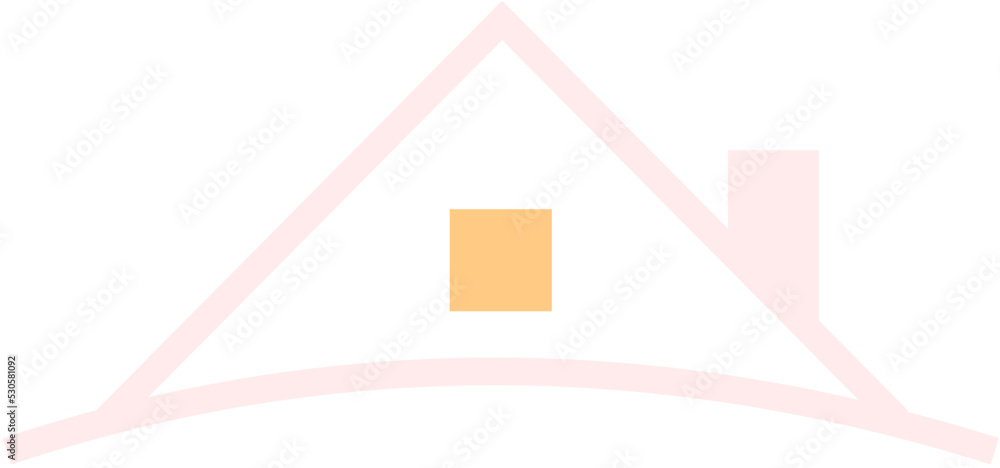House Roof Icon Outline Isolated on White Background. Minimal House Logo Vector House Roof Icon Outline Isolated on White Background. Minimal House Logo Vector