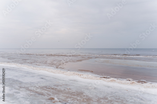 Baltic Sea coastline in Jurmala in winter
