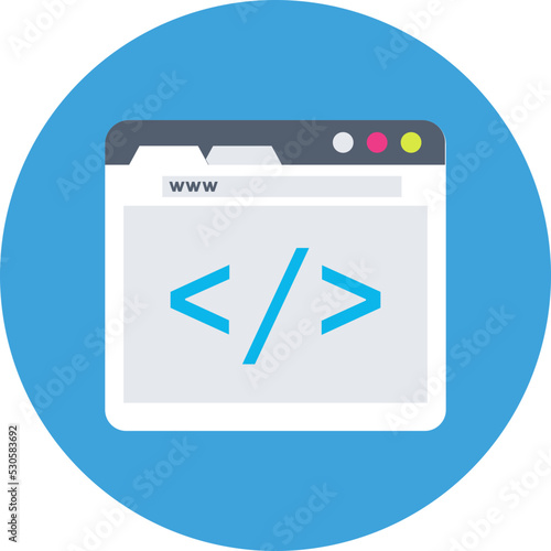 Coding Colored Vector Icon