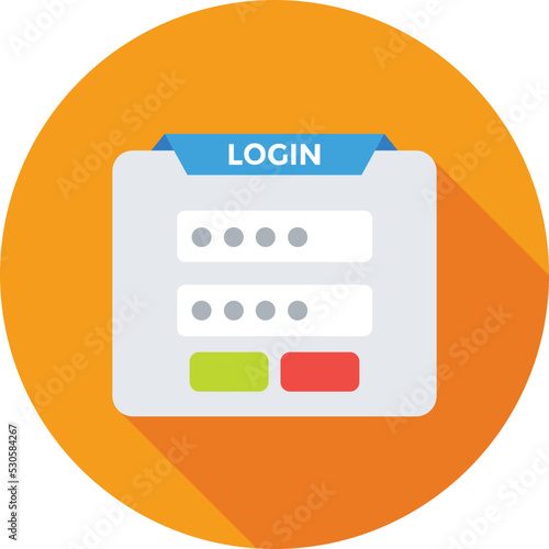 Login Colored Vector Icon